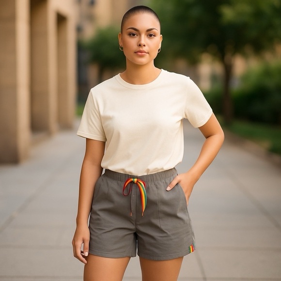 NWT Gray Pride Shorts with Rainbow Accents Size XL - Picture 2 of 5